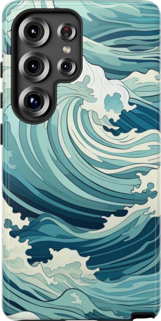 Ozeanwellen-Muster – Hülle Kompatibel mit Samsung Galaxy S25 Ultra