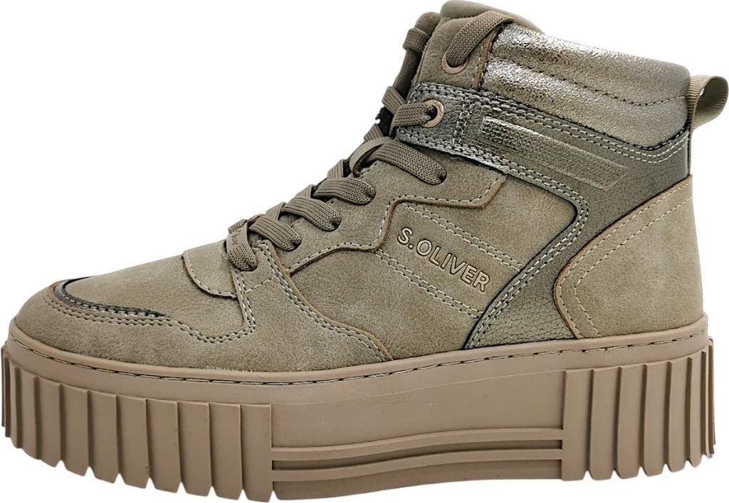 s.Oliver  Damenschuhe sportlicher Schnürer Beige Freizeit Produktbild 