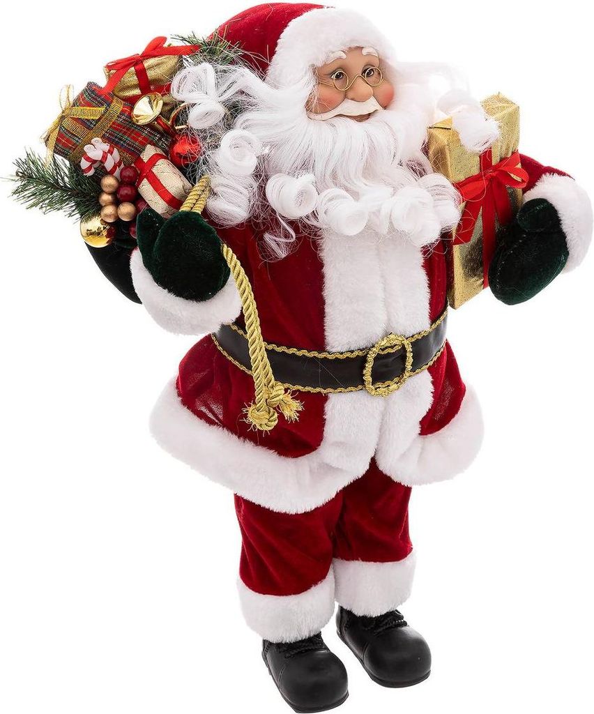 Weihnachtsmann aus rotem samt 45cm - Feeric Lights & Produktbild 