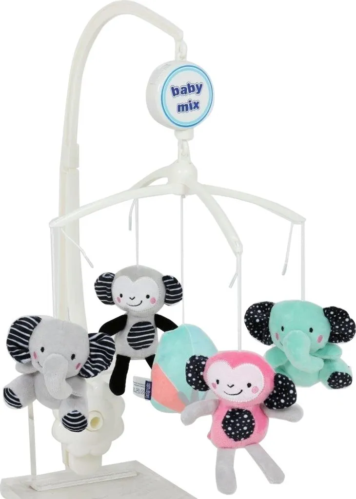 Mobile de Lit Bébé Baby Mix Carousel Zoo Musical et Coloré avec Support