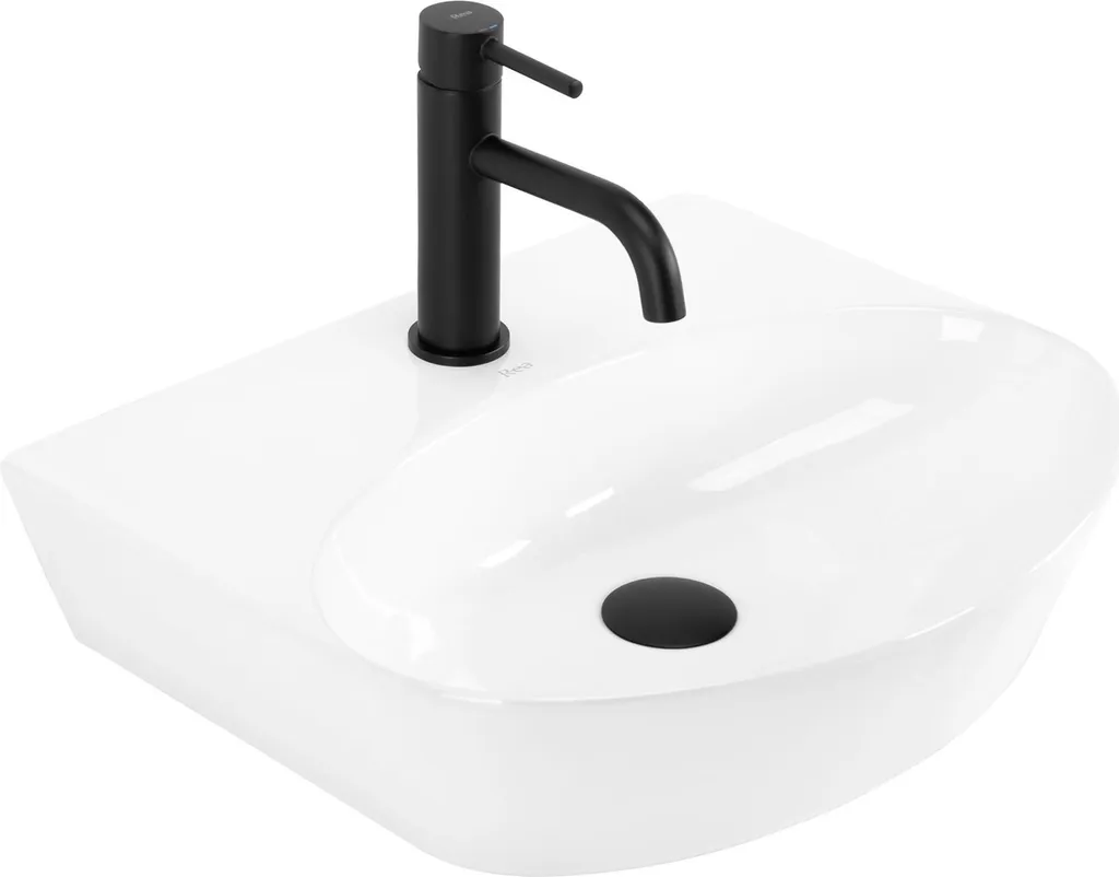 Lavabo Rea Kim 46 White Ovale | Arredo Bagno Design Appoggio Ceramica