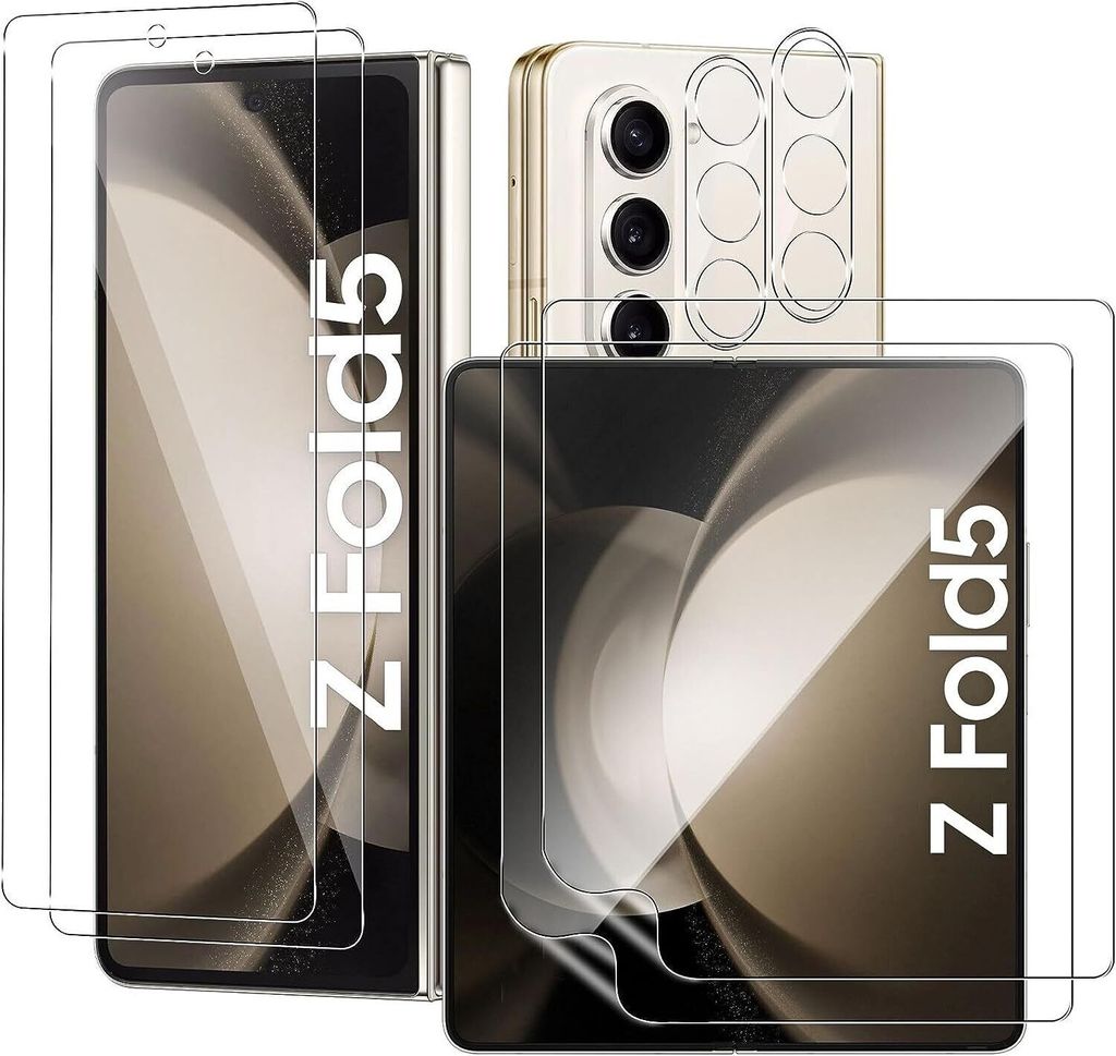 6in1 Schutzglas ( Display + Kamera ) für Samsung Galaxy Z Fold 5 5G Panzerfolie
