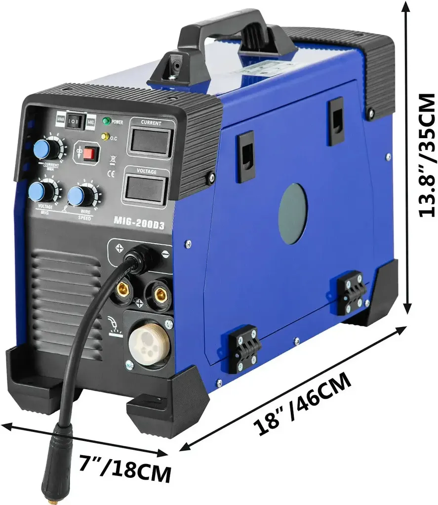 Poste de soudage combiné VEVOR MIG TIG MMA 200A multi-procédés compact - 5