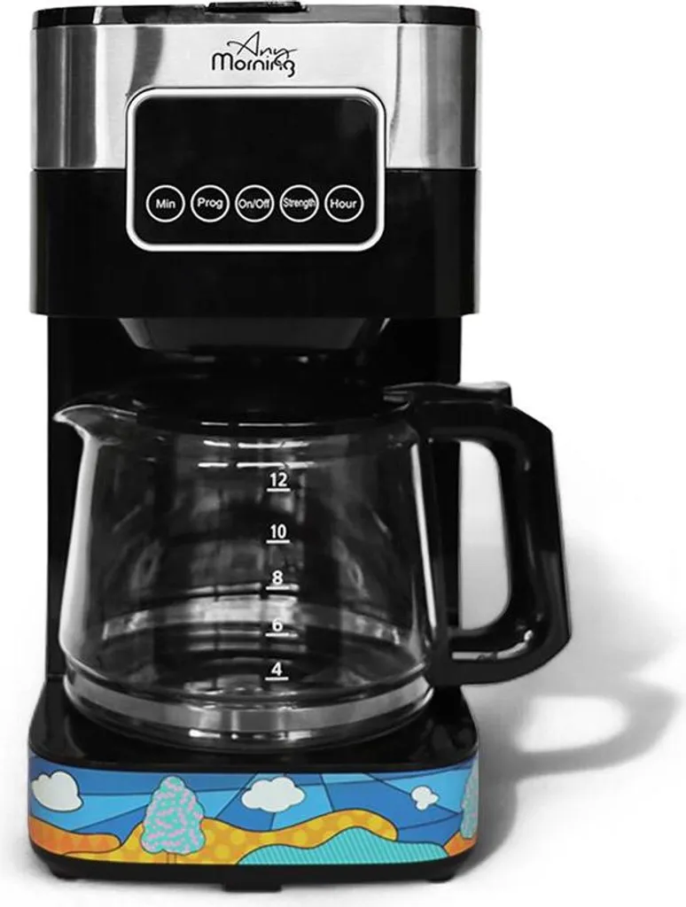 Cafetière programmable anti-goutte Any Morning pour café chaud à l'heure