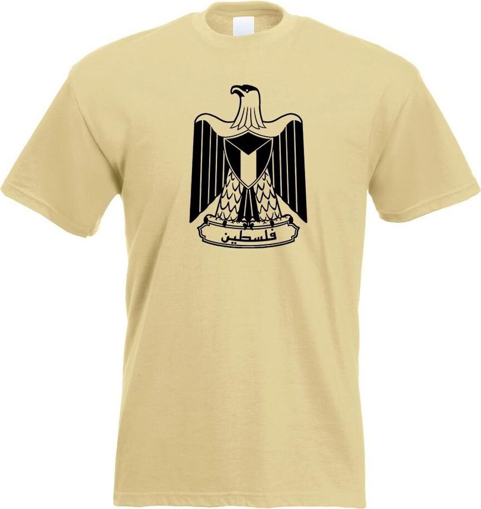 Kiwistar - T-Shirt - Khaki - Palästina Wappen Motiv Bedruckt Funshirt Design Print - mit Motiv Bedruckt - Funshirt Design - Sport - Freizeit - Her...