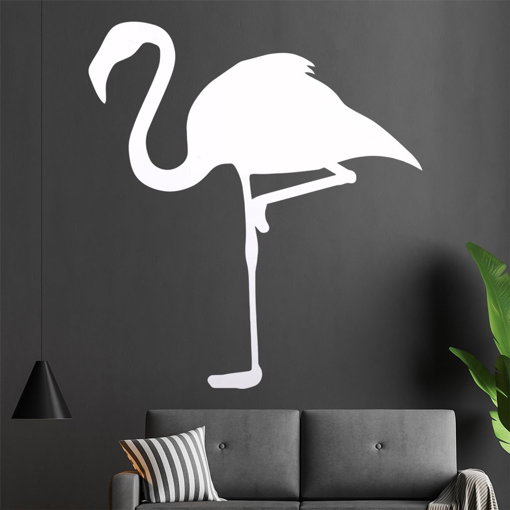 KIWISTAR Flamingo - Rosa Pink Vogel Feder Wandtattoo in 6 Größen - Wandaufkleber Wall Sticker - Dekoration, Küche, Wohnzimmer, Schlafzimmer, Bad...
