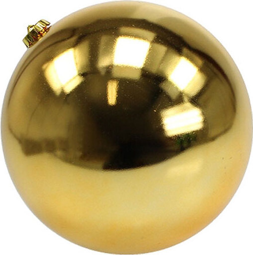 Große Weihnachtskugel Goldener Glanz Ø25cm - Robuster Christbaumschmuck für Innen und Außen