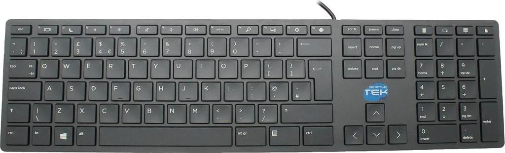 Kabelgebundene, neigungsverstellbare HP Desktop-Tastatur Produktbild 