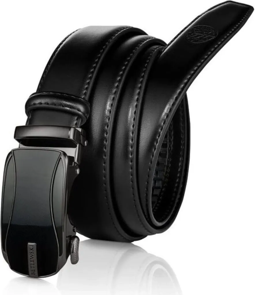 Betlewski C30-MY Cintura Automatica Pelle Nera per Abito e Jeans