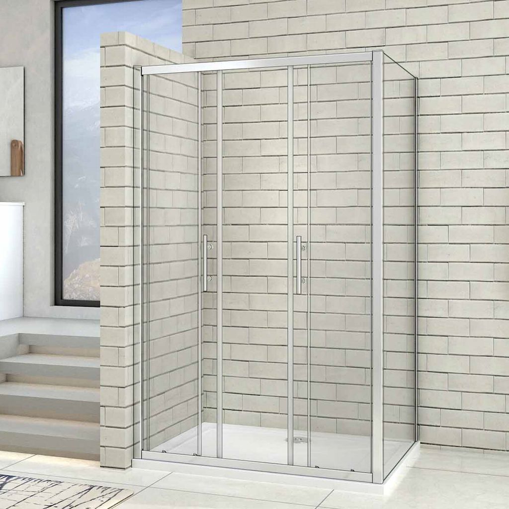 160X70cm Duschkabine Eckeinstieg Schiebetür Duschabtrennung 5mm Sicherheitsglas mit Seitenwand Höhe 190cm