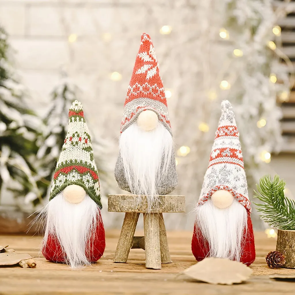 Set 3 Elfi di Natale in Peluche Morbido | Regalo per Bambini