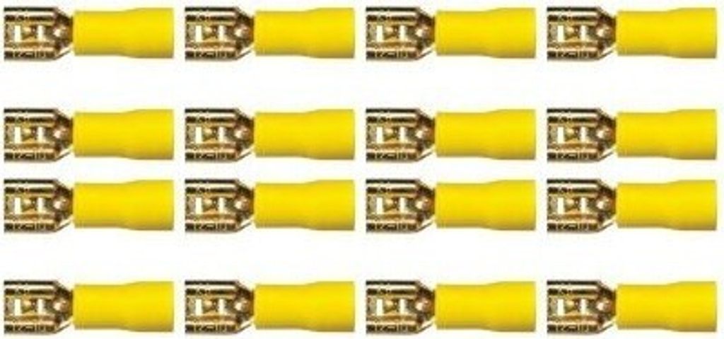 Alfatec Flachsteckhülsen 6,3mm für 6mm Kabel 100er Pack