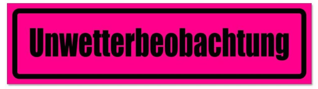 Kiwistar - Autoaufkleber - Pink - Schwarz - 30 x 8 cm - Unwetterbeobachtung invertiert - Hinweis Aufkleber Sticker für Auto, Kfz, Fahrrad, PKW, LKW