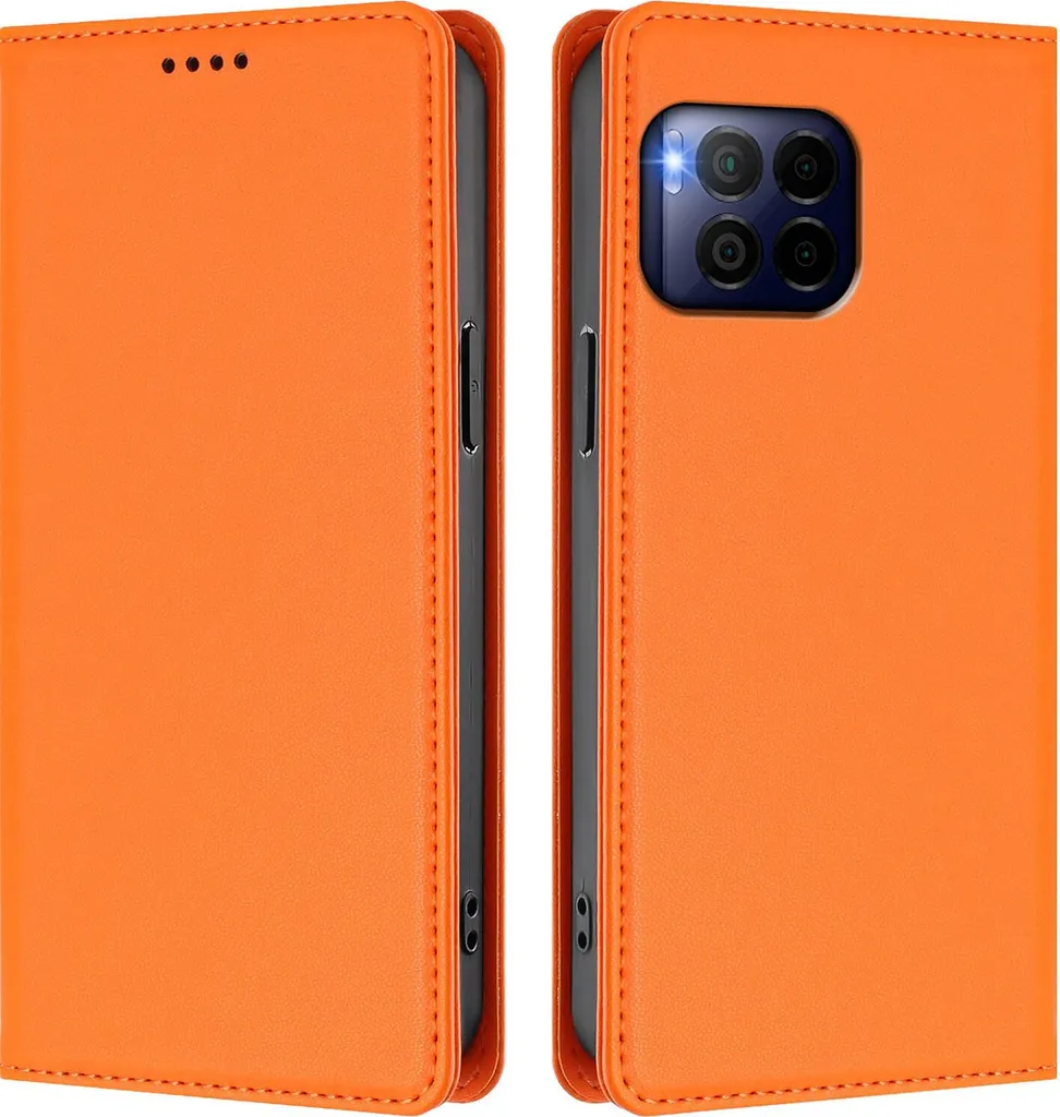 Custodia in pelle per T-Mobile REVVL 7 Pro, custodia magnetica in Finto cuoio con supporto Arancione
