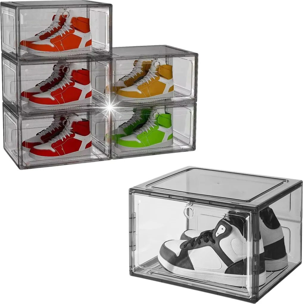 Boîte de Rangement Chaussures Anti-Poussière Lot de 6 pour Finir le Chaos