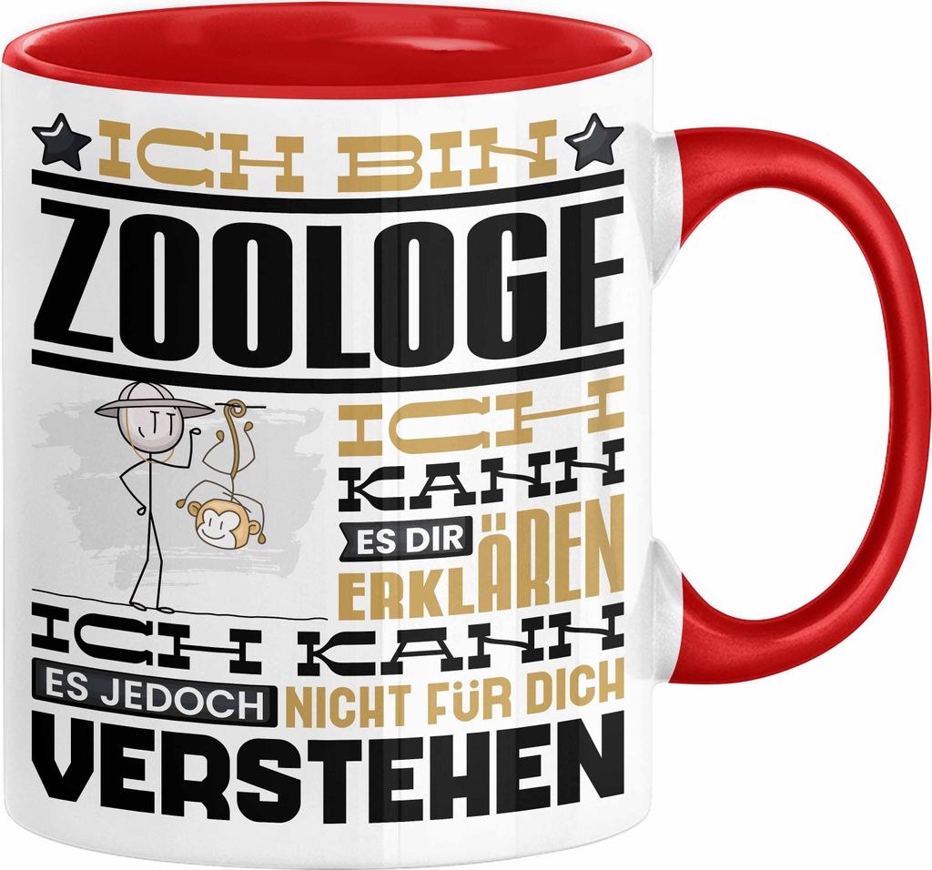 Zoologe Geschenk Tasse Geschenkidee für Zoologe Geburtstag Lustiger Spruch Ich Bin Zoologe Ich Kann Es Dir Erklären Aber Nicht Für Dich Verstehe...