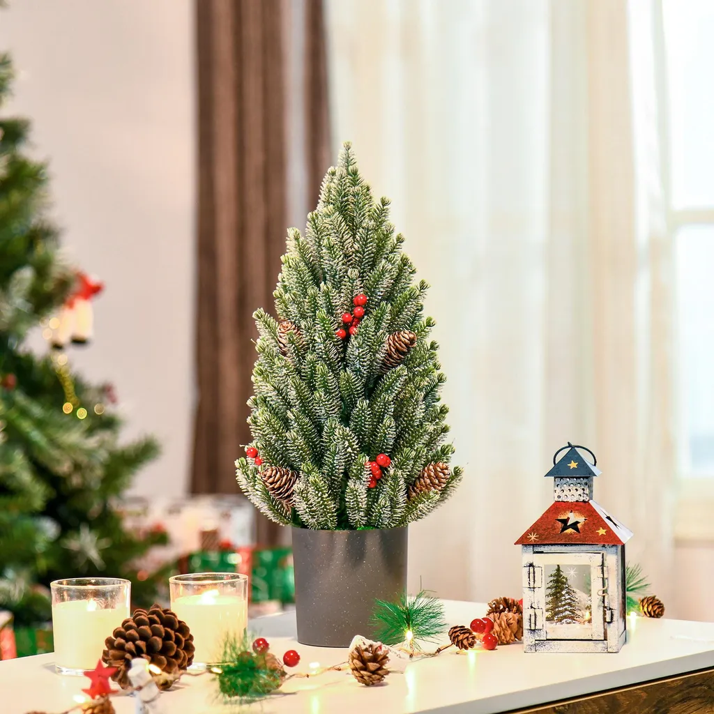 Sapin de Noël de Table Haute Densité 170 Branches PE Aspect Véritable - 2