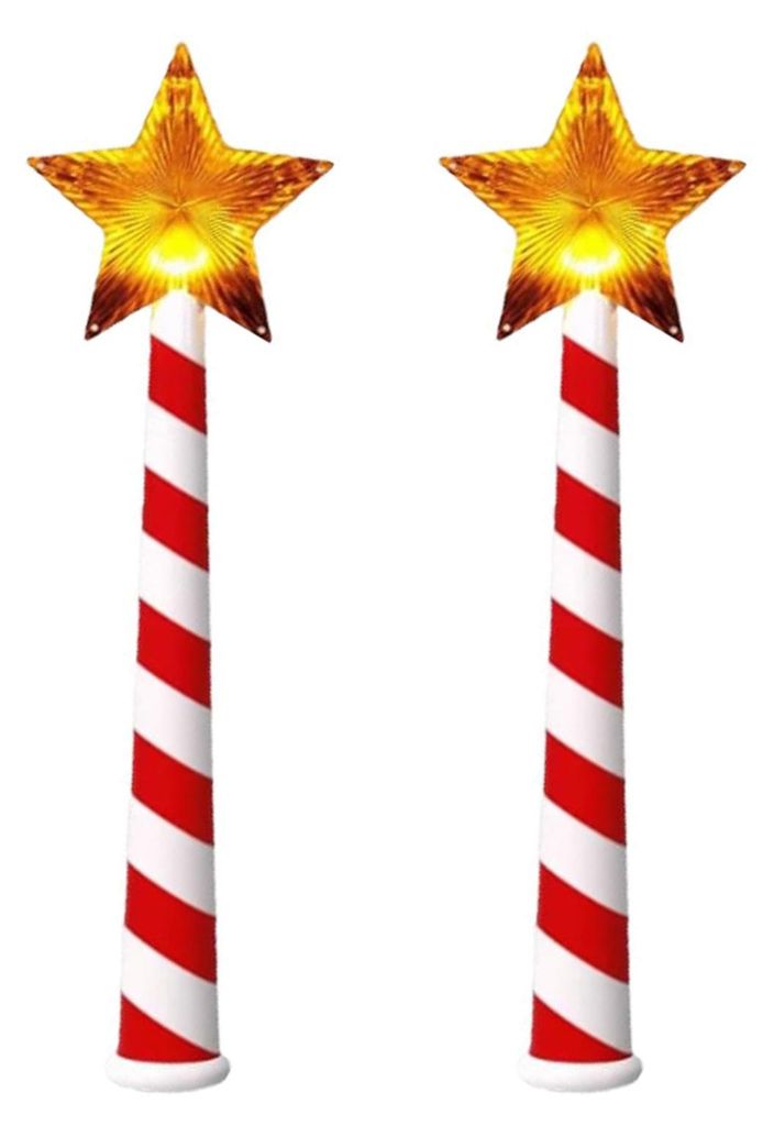 Magischer Weihnachtsstab für LED-Lichterketten mit Stern, kabelloser Fernbedienung, Schalter und Steckdose