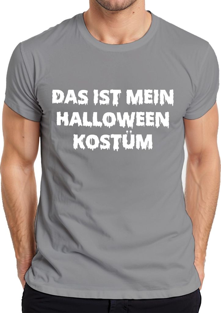 Das ist mein Halloween Kostüm Lustig Spruch Verkleidung Gruselig Herren T-Shirt, Grau, XL