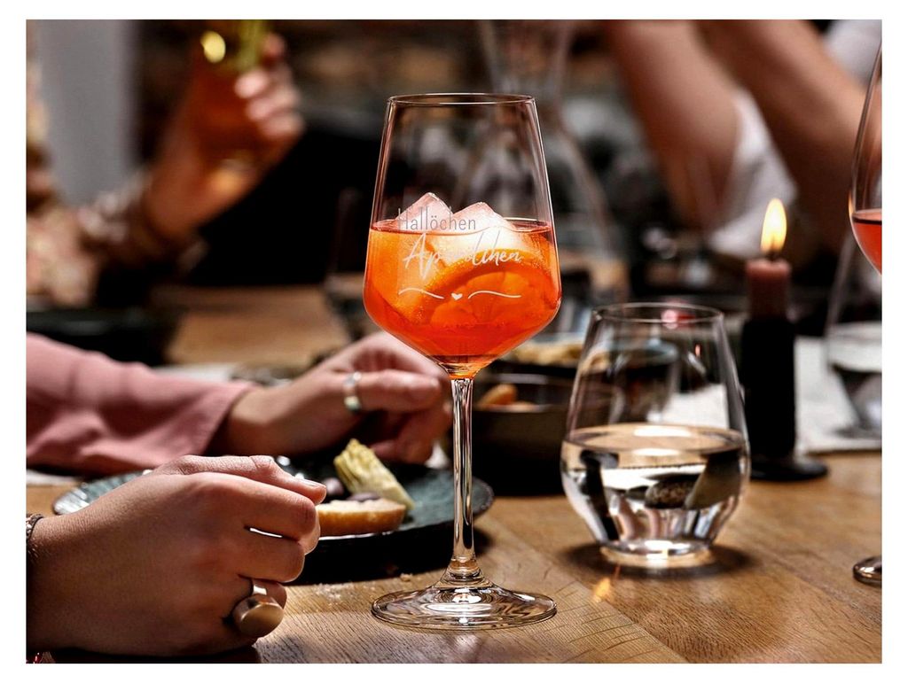 Spiegelau & Nachtmann Style Aperol Glas 630ml mit Gravur Hallöchen Aperölchen – für APEROL SPRITZ Liebhaber – Germany - Geschenkidee