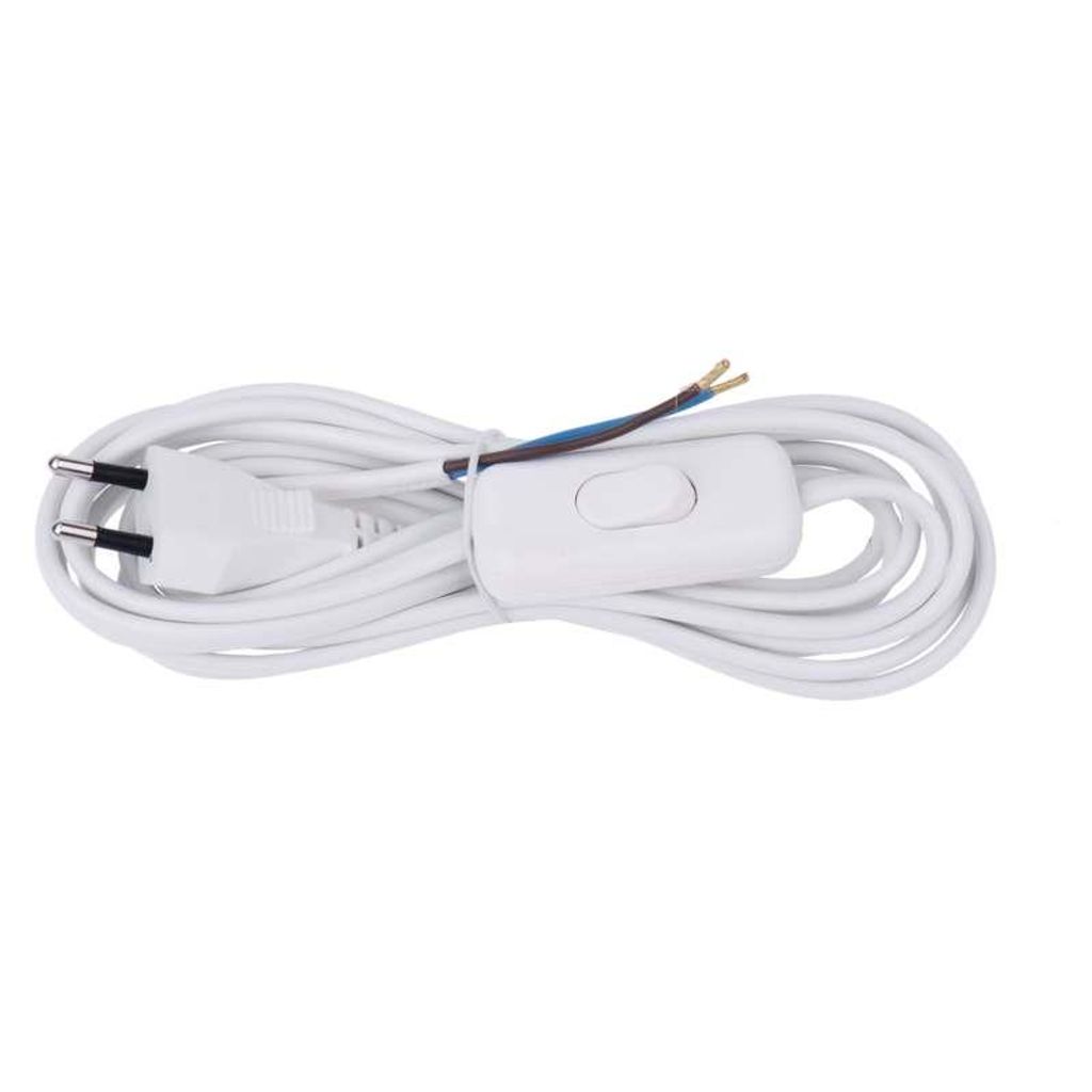 PVC Lampen-Kabel Flachkabel weiß 2-adrig