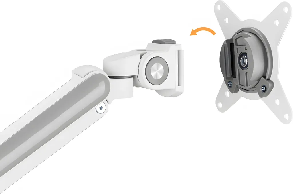 Support écran Dual Spring HDWR SolidHand-FS02 - Double bras à gaz blanc - 2