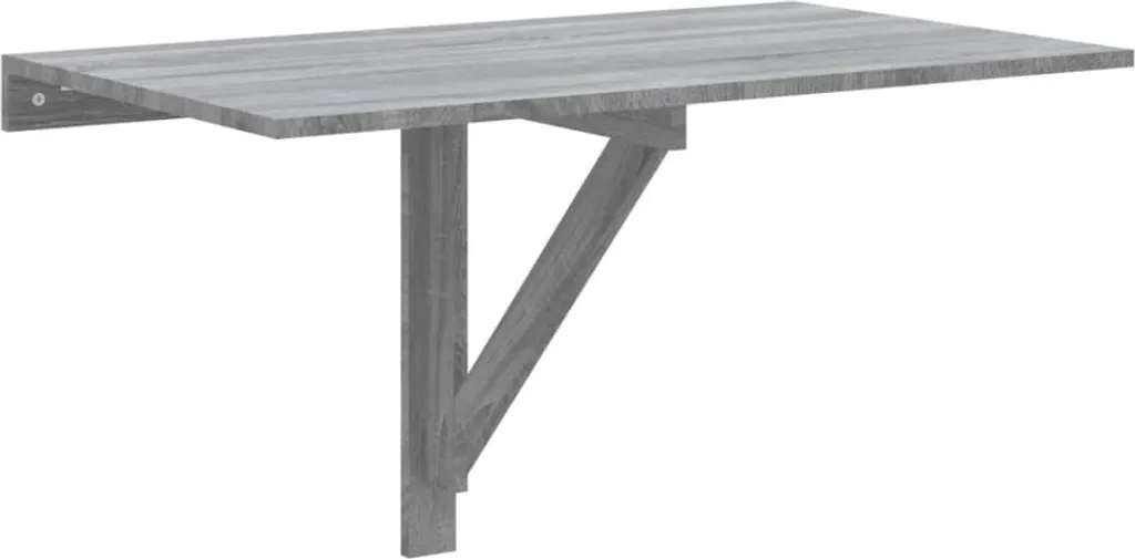 Tavolo pieghevole a parete grigio Sonoma 100x60x56 cm in materiale ligneo