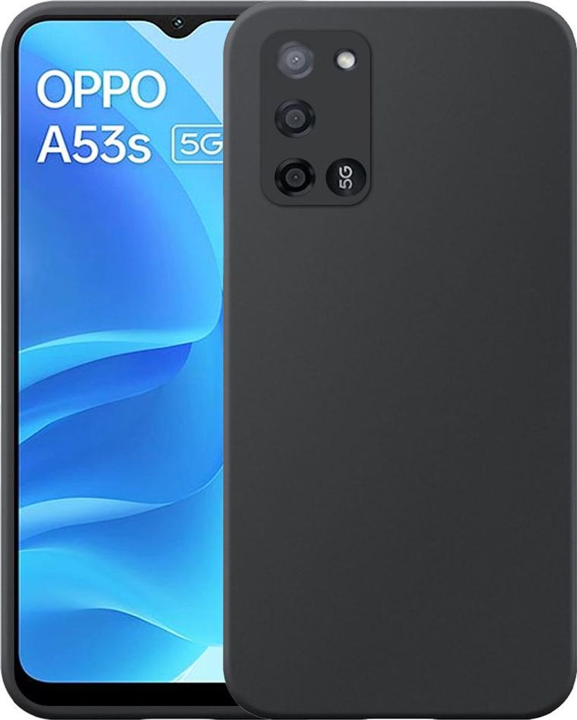 Geeignet für Oppo A53s 5G Phone Case Schwarz Flexible Silikon TPU Case - Flexible Back Cover Case Silikon TPU - Schwarz - Smartphonics