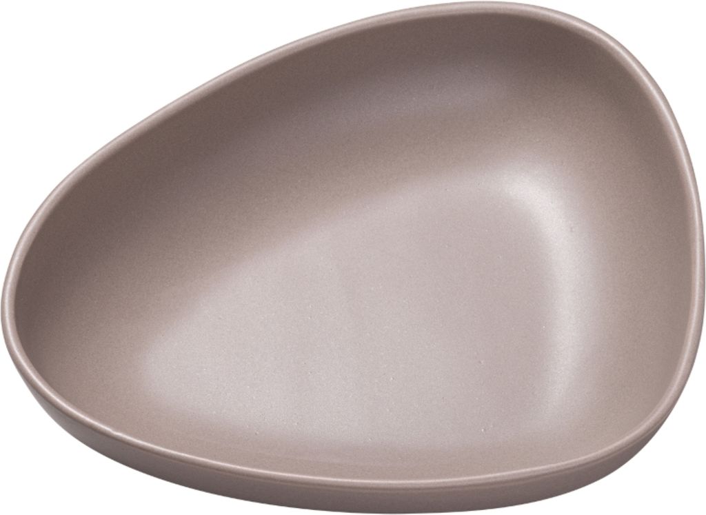 LIND DNA Curve Stoneware Suppenteller warm grey