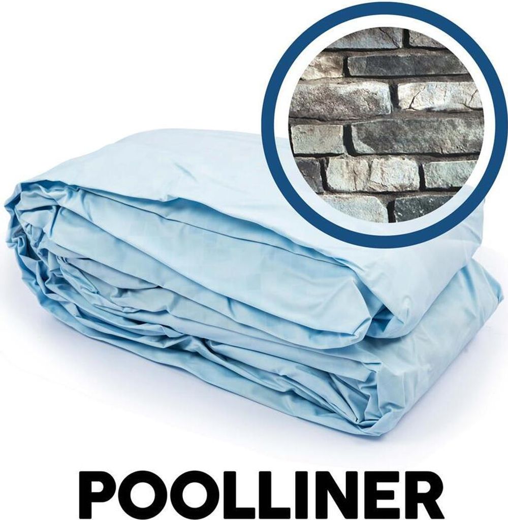 Bestway Ersatzteil Poolfolie Steinwand-Optik (naturstein) für Power Steel Pool 671 x 132 cm, rund