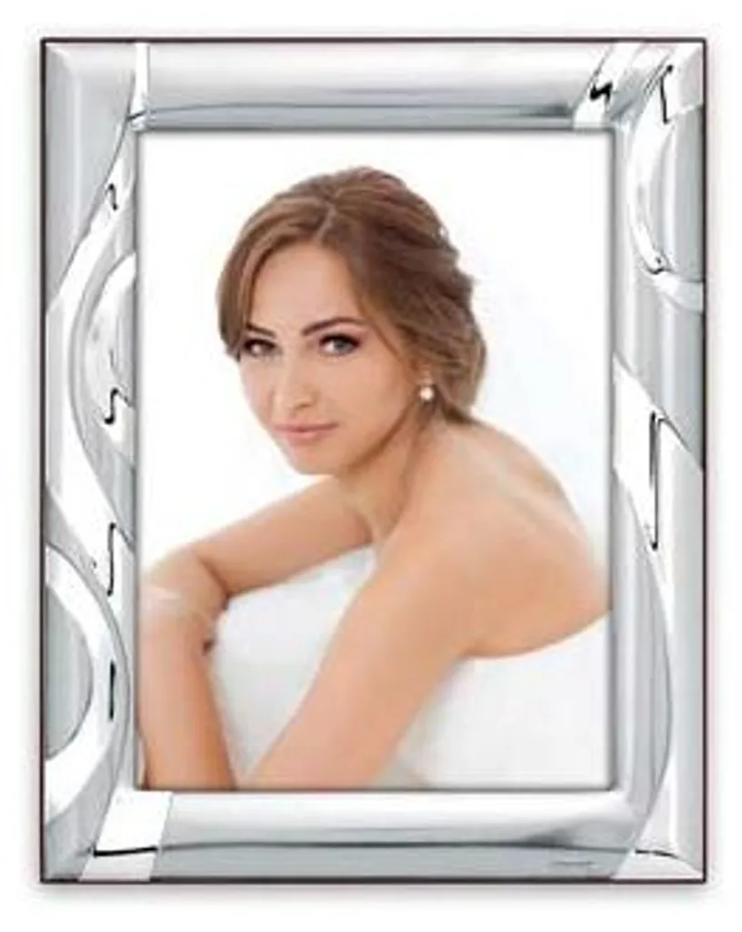 Cadre photo ZEP Viarggio B13746 10x15 cm en bois argenté élégant