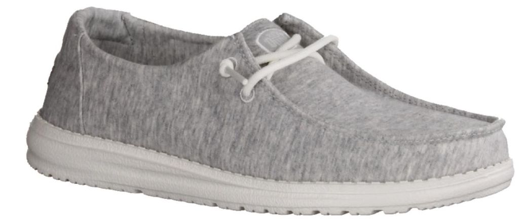 Hey Dude Wendy Stretch Jersey Slip On, Damen, Sneaker, Grau, Textil, Sommerschuh - Damenschuhe Slipper / Trotteur, Grau