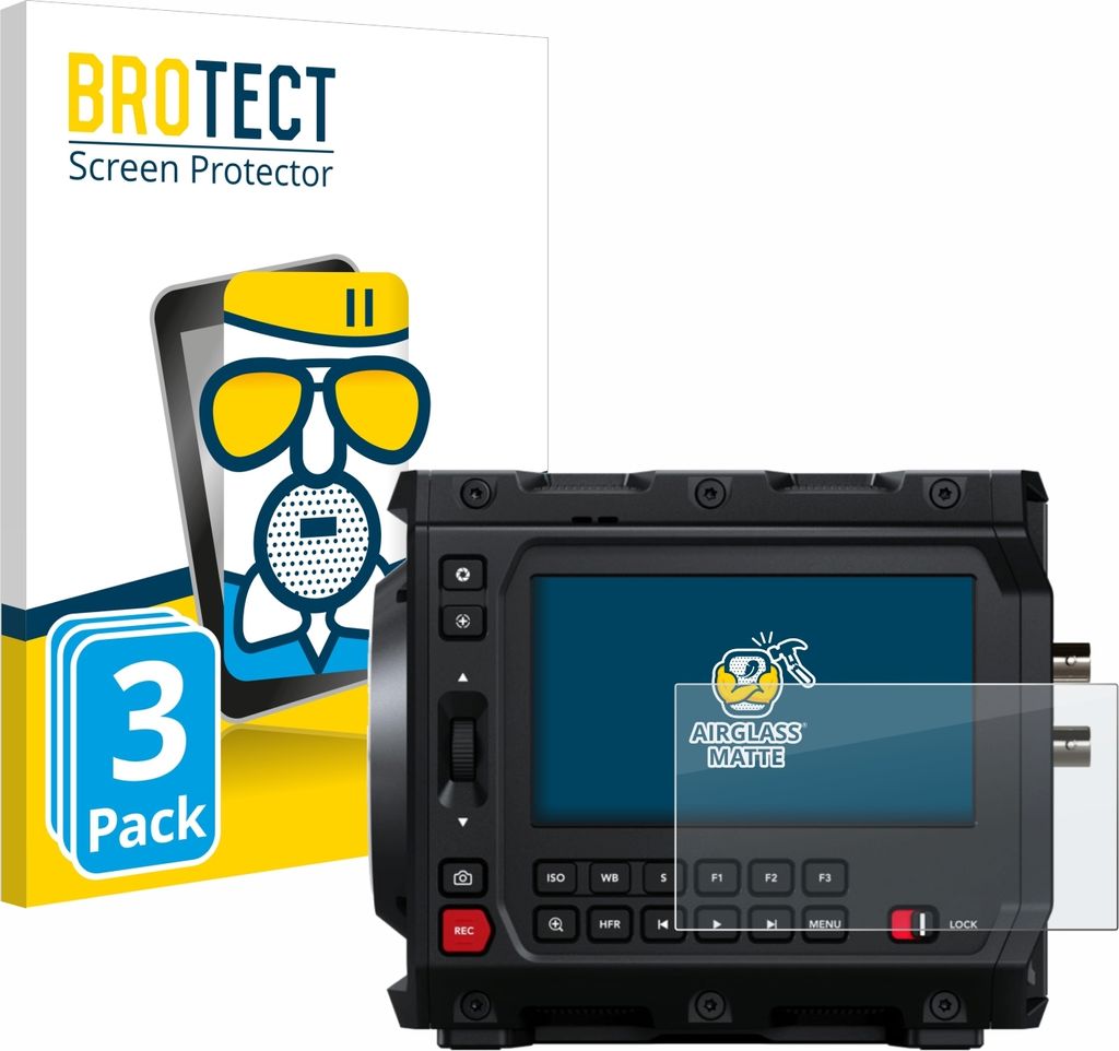 3x BROTECT Entspiegelungs Schutzglas für Blackmagic Design Pyxis 6K 4" Schutzfolie Panzer Folie Glas Display Schutz matt