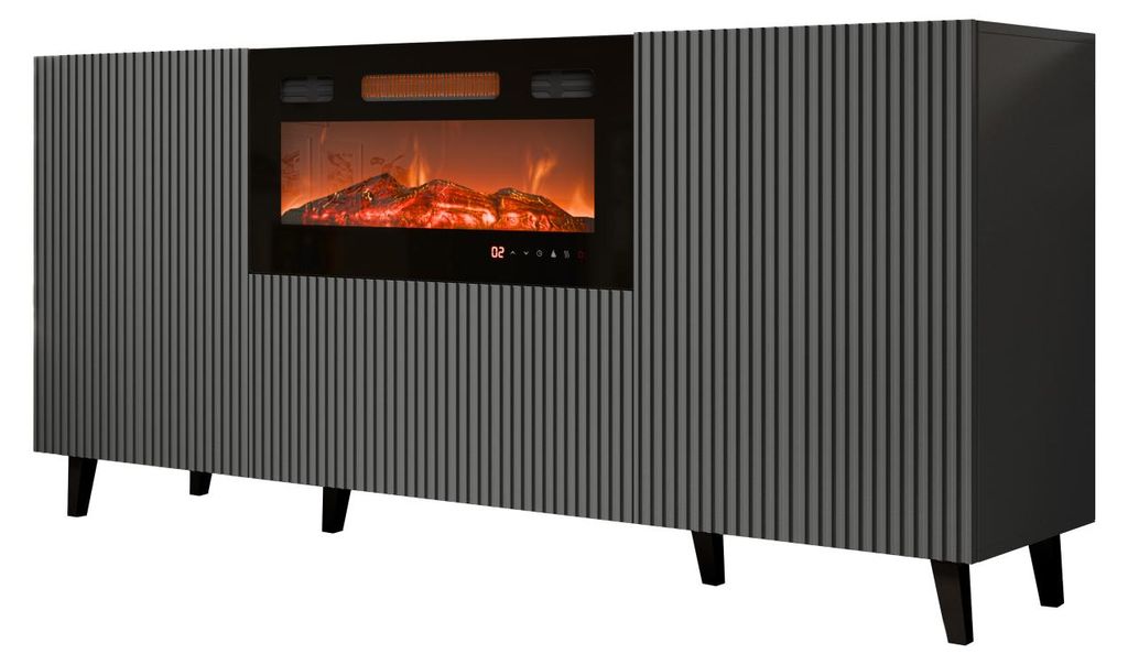 MIRJAN24 Kommode Vamos Grey 180 mit Kamin, Sideboard mit 2 Produktbild 