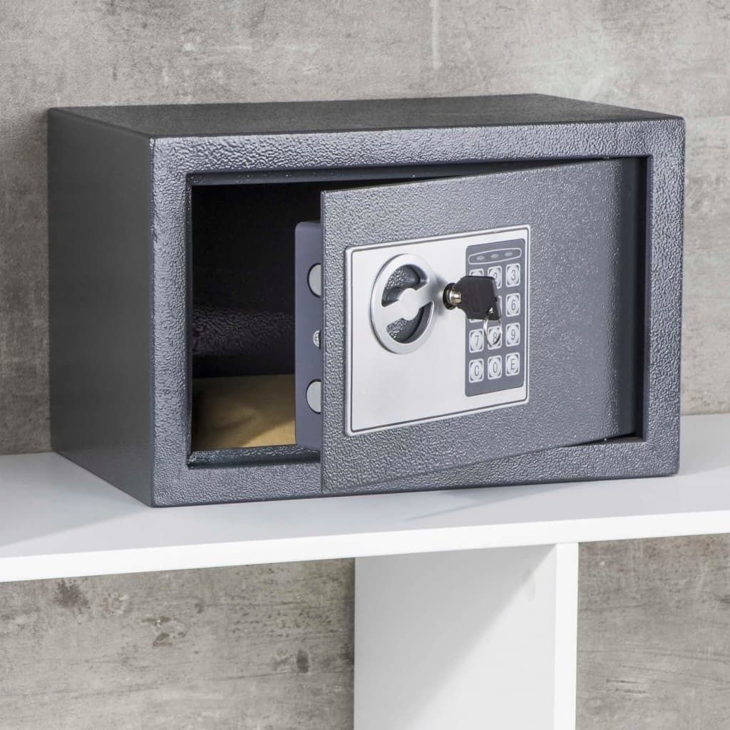 Sejf HI z zamkiem elektrycznym ciemnoszary 31×20×20 cm Zdjęcie produktu 