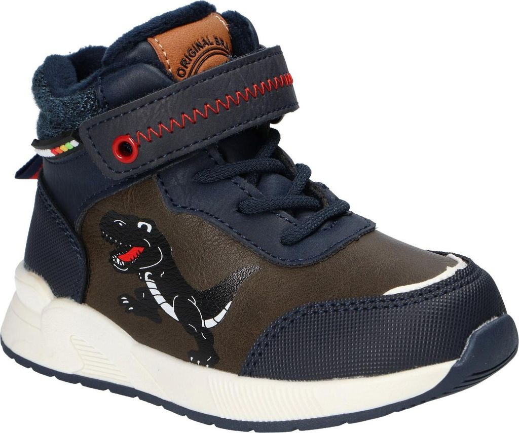 American Club Xd168 Kinder Winterschuhe mit Fleecefutter Klett & Reißverschluss, Winterstiefel, Winterstiefeletten, Dunkelblau 25