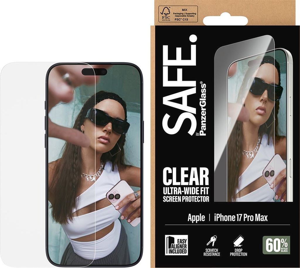 PanzerGlass SAFE. by ® Screen Protector iPhone 17 Pro Max | Image du produit 