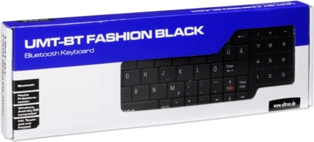 Ultron Tastatur UMT-BT  Fashion  schwarz wireless Produktbild 