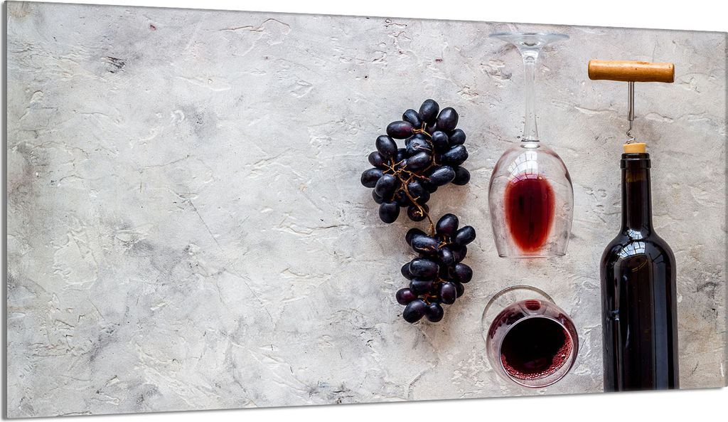 Glas-Herdplattenschutz 90x52 Wein