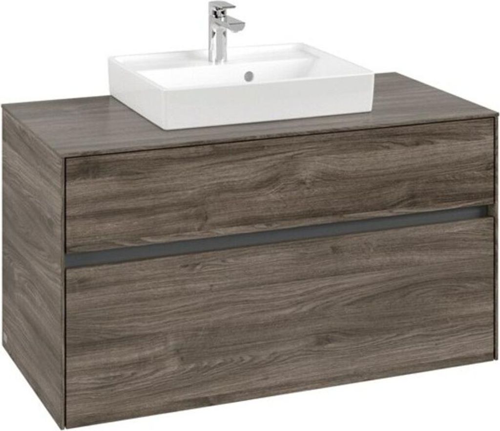 Villeroy & Boch Collaro Waschbeckenunterschrank, 2 Auszüge, Waschbecken mittig, 1000x548x500mm, C01600RK