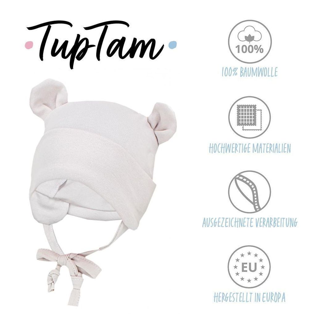 TupTam Baby Erstlingsmütze mit Ohrenklappen 2er Pack, Produktbild 3