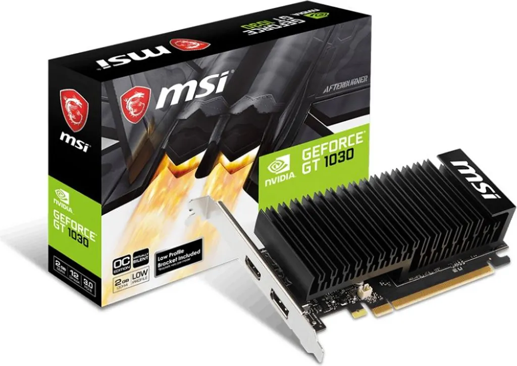 Carte Graphique MSI GT 1030 2GB pour PC Bureautique et Multimédia