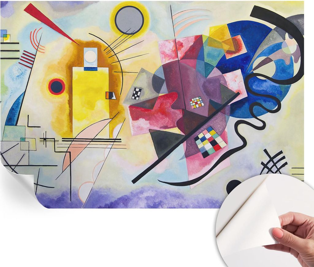 Selbstklebende Wandtapete - Dekorative Tapete für Wohnzimmer - Klebefolie für Wandbilder - Tapetenfolie für Wanddekoration - 152x104 cm - Farben...