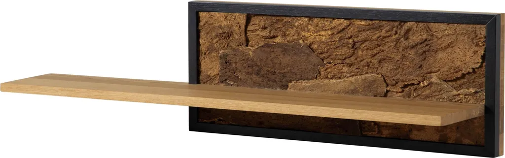 Étagère murale chêne massif 113x23x28 cm : idéal pour livres et déco