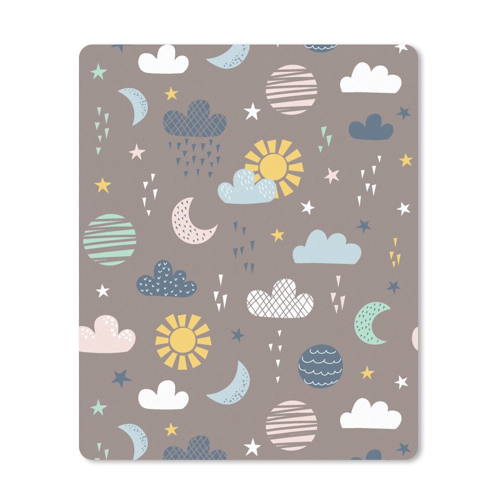 MuchoWow Mauspad Mousepad Wolken - Sonne - Design 30x40 cm - Mousepads - Maus Mat - Pad - Mausunterlage - Mausmatten