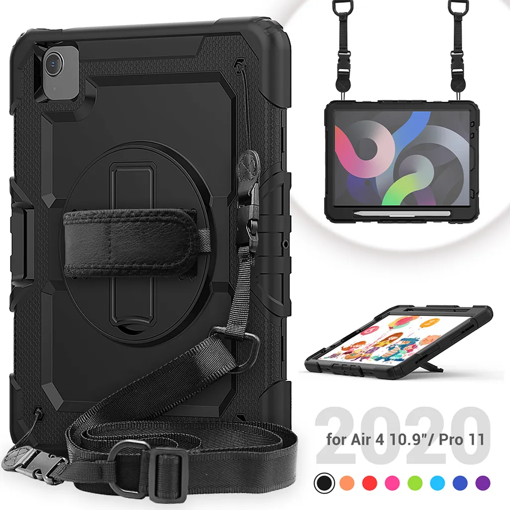Coque de Protection iPad Pro 11 2020 Robuste avec Support et Dragonne - 2