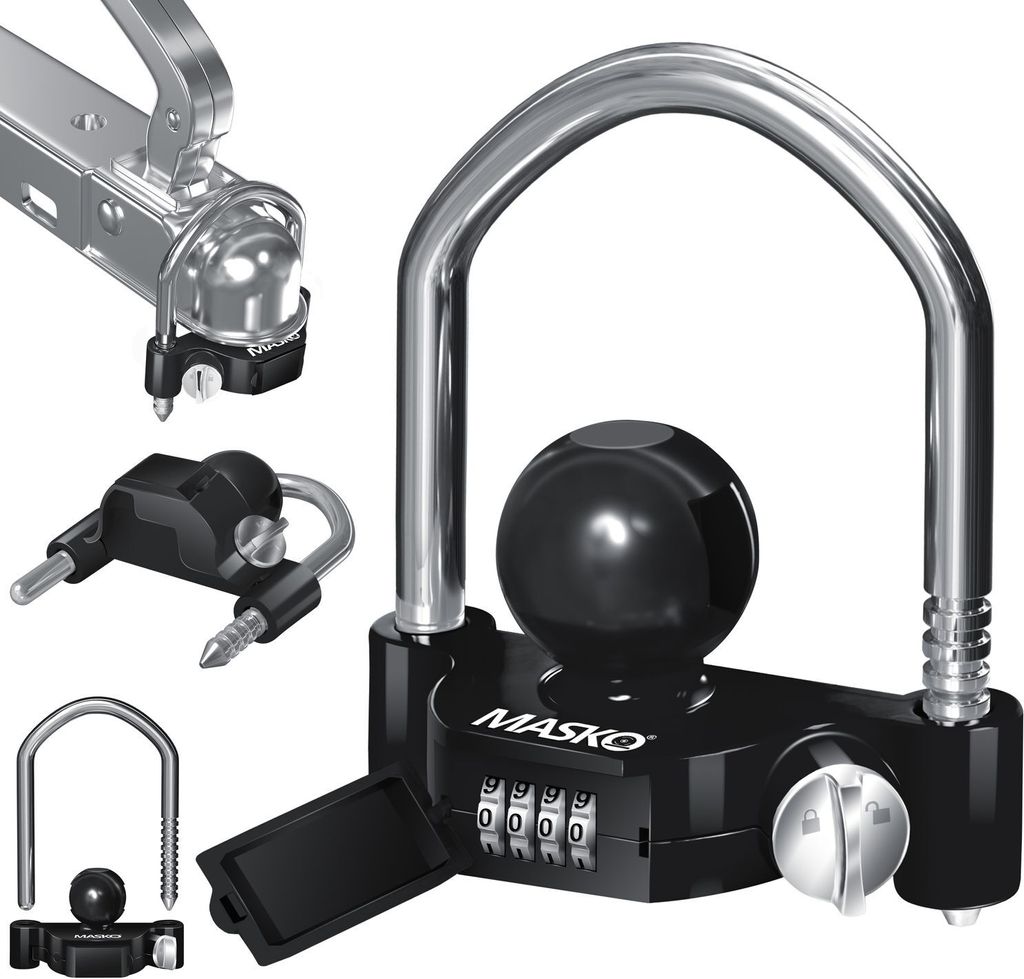MASKO® Anhängerschloss Zahlenschloss mit 4 Stellig Code für Produktbild 