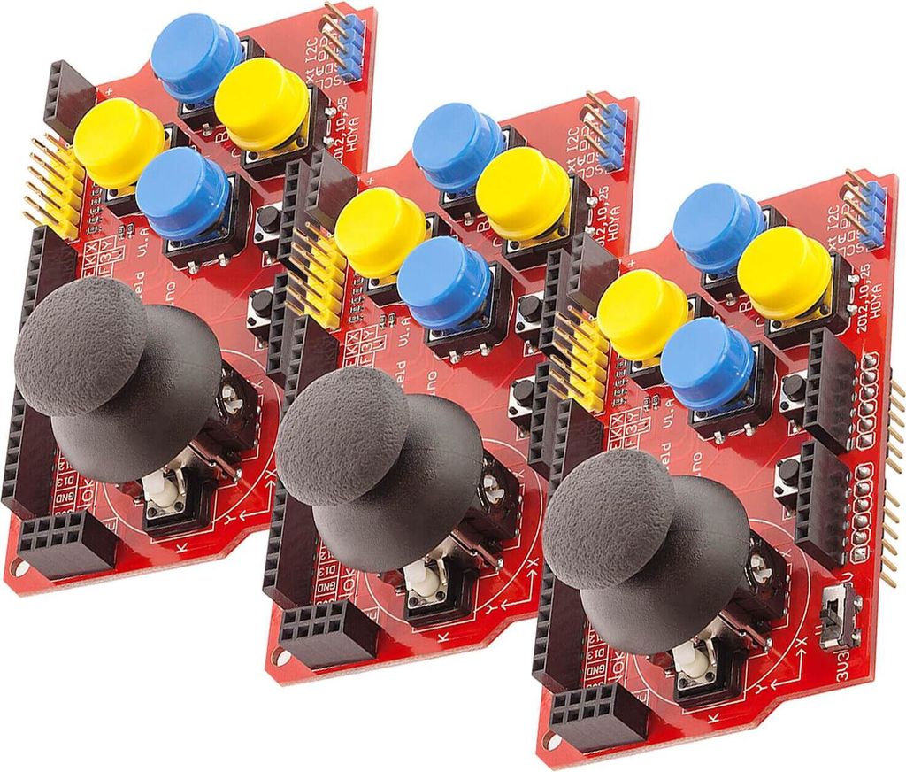 AZ-Delivery Shields PS2 Joystick Shield Game Pad Keypad V2.0, 3x Joypad