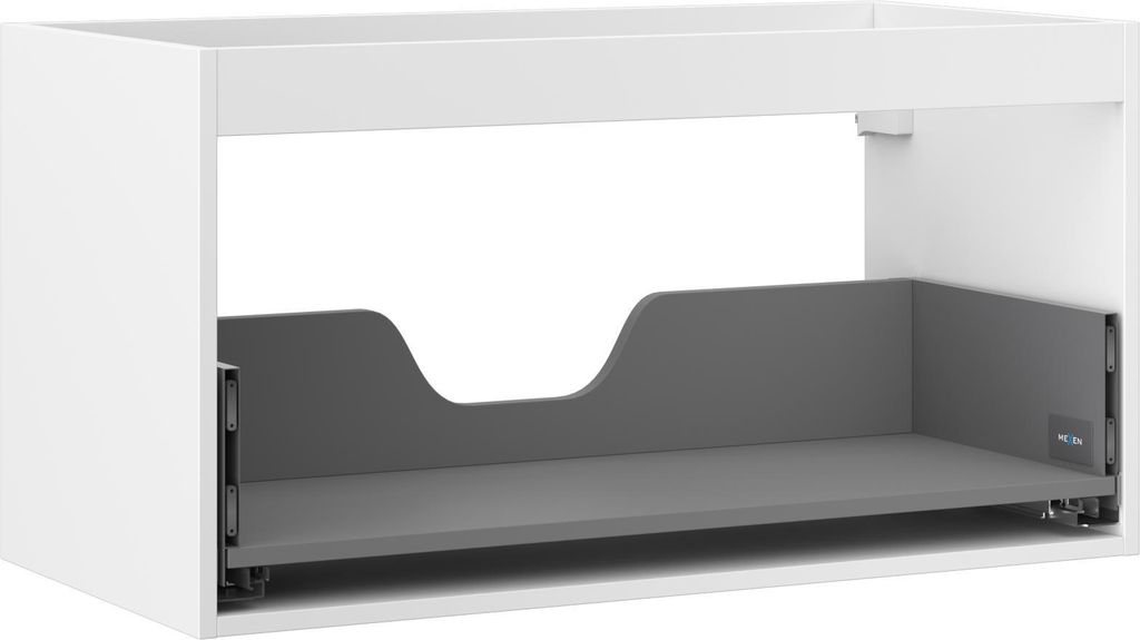 Mexen Box-A Korpus des Waschbeckenschranks 90 cm, 1 Schublade, Weiß Matt - 91AX0-0900-470-1-01
