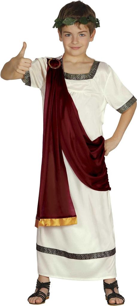 Fiestas Guirca - "Roman"-Kostüm für Jungen Set FG1319 (128-134) (Burgunderrot/Beige)